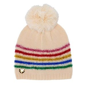 Betsey Johnson rainbow beanie